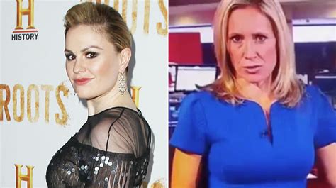 anna paquin boobs|Anna Paquin's breasts photobombed BBC News At Ten .